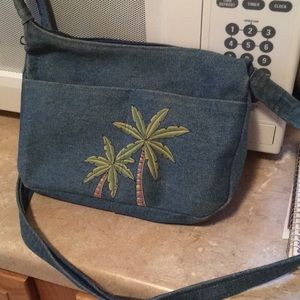 Palm tree purse with multiple pockets